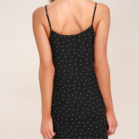 Lulus Dots Going On? Black Polka Dot Wrap Dress - Picture 6 of 9